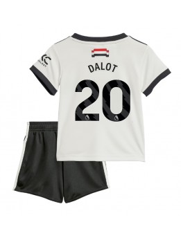 Manchester United Diogo Dalot #20 Ausweichtrikot für Kinder 2024-25 Kurzarm (+ Kurze Hosen)